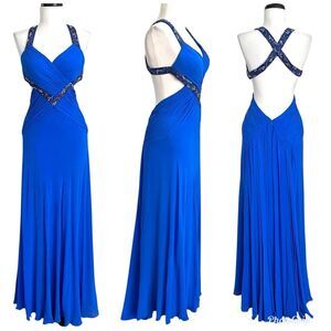 Niteline Babydoll Maxi Dress 2 Beaded Y2K Coquette Open Back Fairycore Flaw